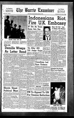 Barrie Examiner, 18 Sep 1963