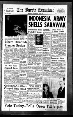 Barrie Examiner, 25 Sep 1963