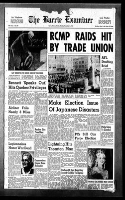 Barrie Examiner, 11 Nov 1963