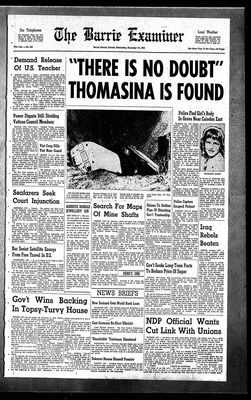 Barrie Examiner, 13 Nov 1963