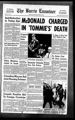 Barrie Examiner, 15 Nov 1963