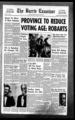 Barrie Examiner, 19 Nov 1963