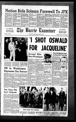 Barrie Examiner, 25 Nov 1963