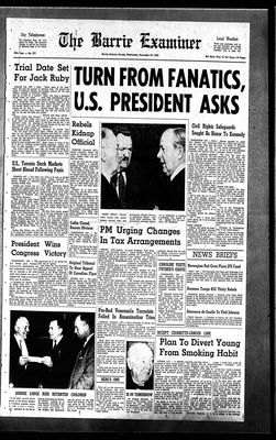 Barrie Examiner, 27 Nov 1963