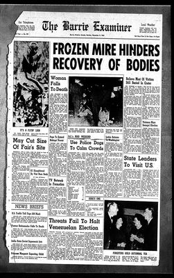 Barrie Examiner, 2 Dec 1963