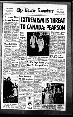 Barrie Examiner, 7 Dec 1963