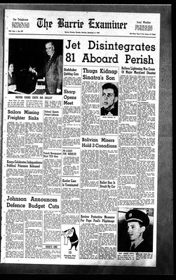 Barrie Examiner, 9 Dec 1963