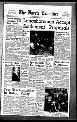 Barrie Examiner, 12 Oct 1963