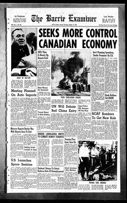 Barrie Examiner, 17 Oct 1963