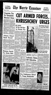 Barrie Examiner, 30 Dec 1963