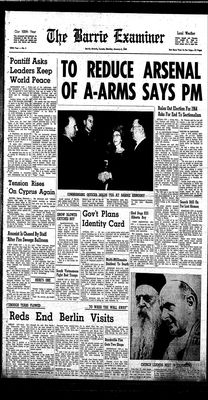 Barrie Examiner, 6 Jan 1964