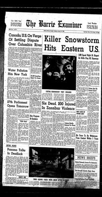 Barrie Examiner, 14 Jan 1964