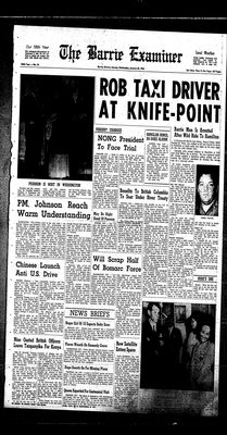 Barrie Examiner, 22 Jan 1964