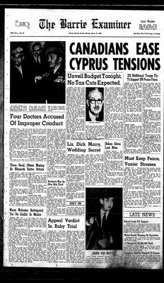 Barrie Examiner, 16 Mar 1964