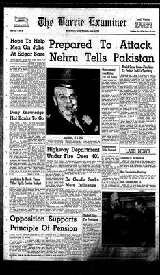 Barrie Examiner, 18 Mar 1964