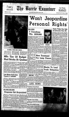 Barrie Examiner, 21 Mar 1964