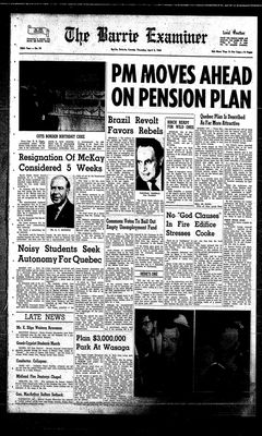 Barrie Examiner, 2 Apr 1964