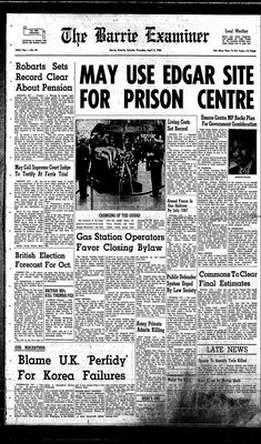 Barrie Examiner, 9 Apr 1964