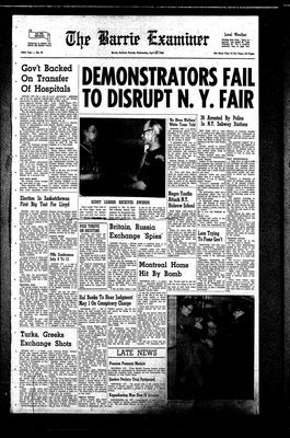 Barrie Examiner, 22 Apr 1964