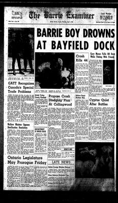 Barrie Examiner, 7 May 1964