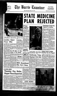 Barrie Examiner, 19 Jun 1964