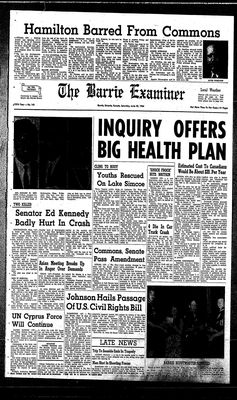 Barrie Examiner, 20 Jun 1964