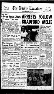 Barrie Examiner, 25 Jun 1964