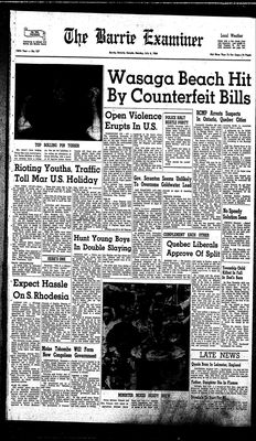 Barrie Examiner, 6 Jul 1964