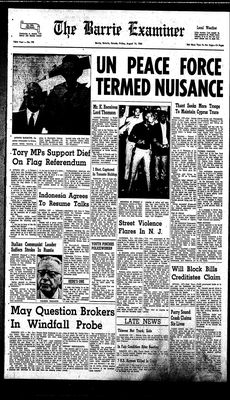 Barrie Examiner, 14 Aug 1964: Barrie Historical Newspaper Archive