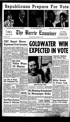 Barrie Examiner, 15 Jul 1964