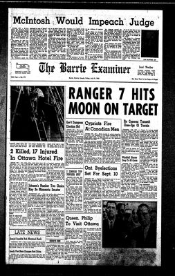 Barrie Examiner, 31 Jul 1964