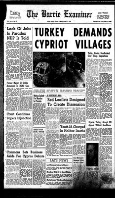 Barrie Examiner, 11 Aug 1964