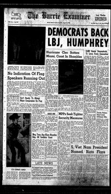 Barrie Examiner, 27 Aug 1964