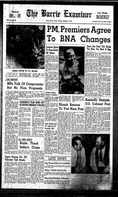 Barrie Examiner, 3 Sep 1964