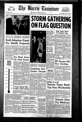 Barrie Examiner, 29 Oct 1964