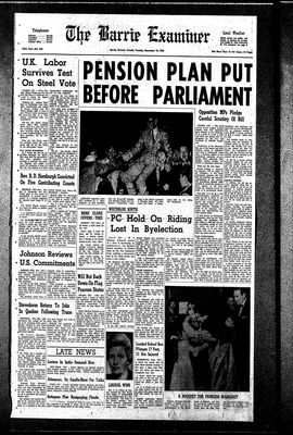 Barrie Examiner, 10 Nov 1964