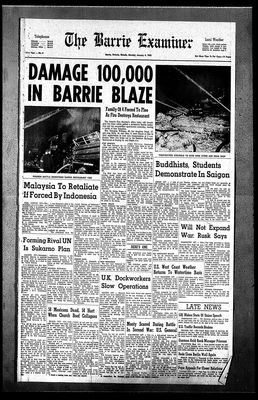 Barrie Examiner, 4 Jan 1965