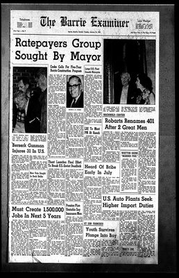 Barrie Examiner, 12 Jan 1965