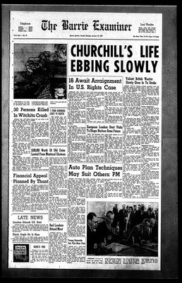 Barrie Examiner, 18 Jan 1965