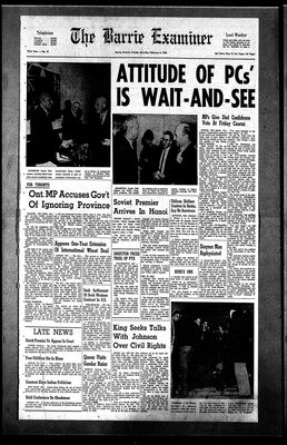 Barrie Examiner, 6 Feb 1965