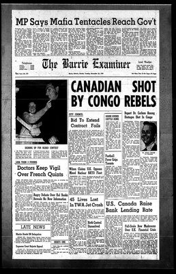 Barrie Examiner, 24 Nov 1964