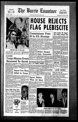 Barrie Examiner, 11 Dec 1964