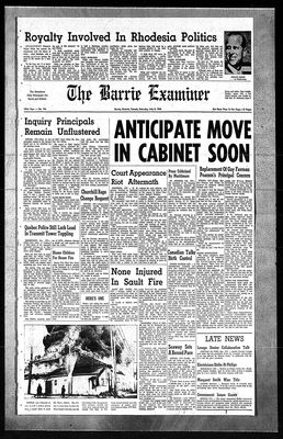 Barrie Examiner, 3 Jul 1965