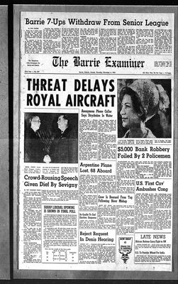 Barrie Examiner, 4 Nov 1965