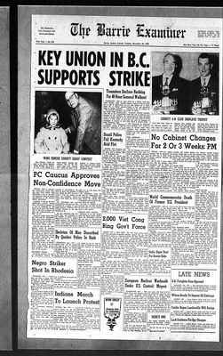 Barrie Examiner, 23 Nov 1965