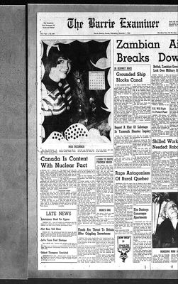 Barrie Examiner, 1 Dec 1965