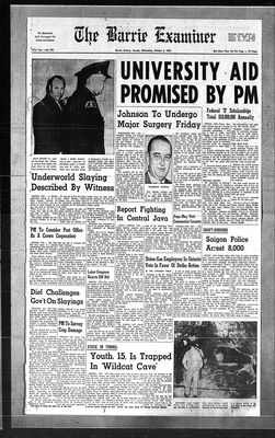 Barrie Examiner, 6 Oct 1965