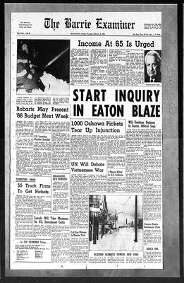 Barrie Examiner, 3 Feb 1966