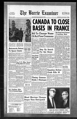 Barrie Examiner, 19 Mar 1966