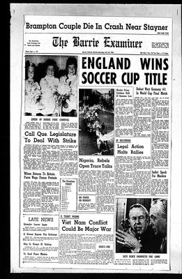 Barrie Examiner, 30 Jul 1966